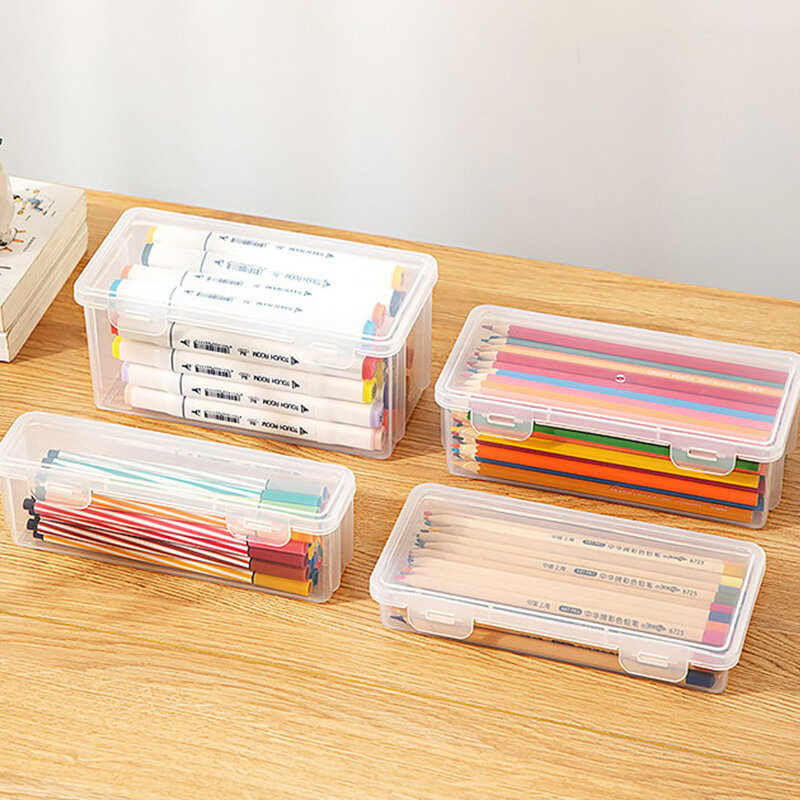 Transparent Box Drawing Pencils Sketch Box Sketching Kit Art Sketch Supplies Charcoals Kneaded Eraser Extender Pencil Case