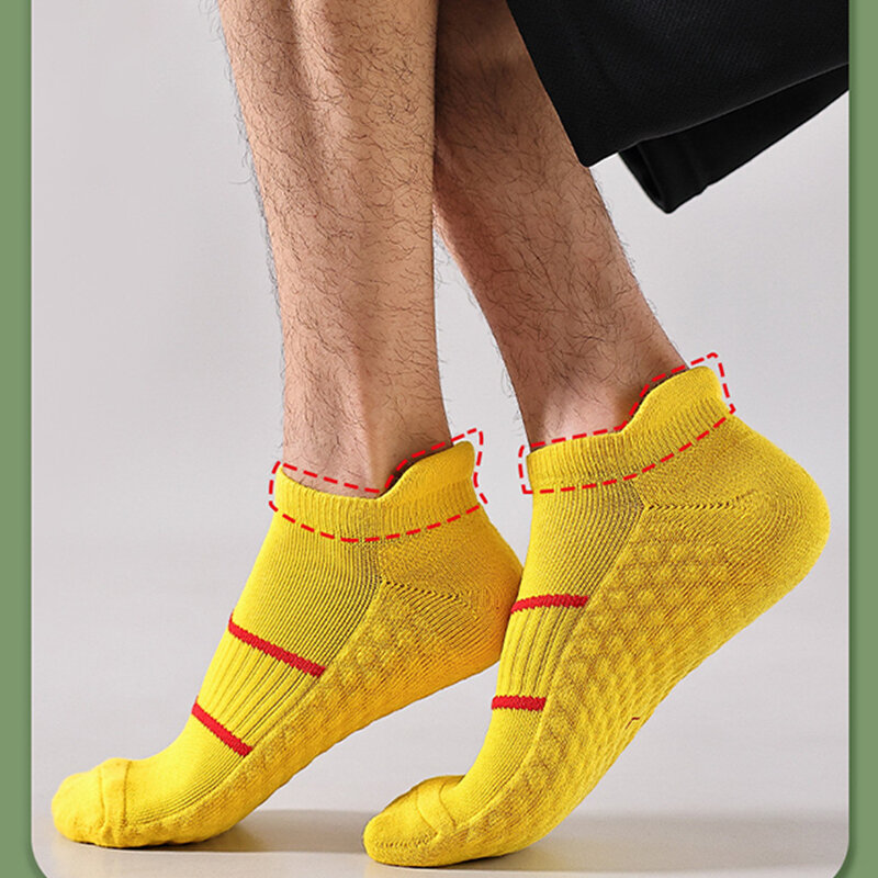 3 paia/lotto calzini alla caviglia da uomo corti traspiranti sportivi Casual asciugamano fondo divertente felice cotone poliestere asciugamano fondo calzino