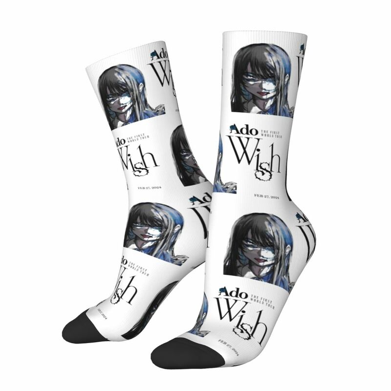 Calcetines de vestir con diseño de cantante de concierto Ado Wish Music World Tour, trajes para hombres, calcetines de vestir acogedores