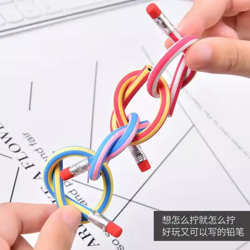 Weihnachts kinder Geschenk Korea niedlichen Briefpapier bunte Magie biegsamen flexiblen weichen Bleistift mit Radiergummi Schüler Schule Bürobedarf