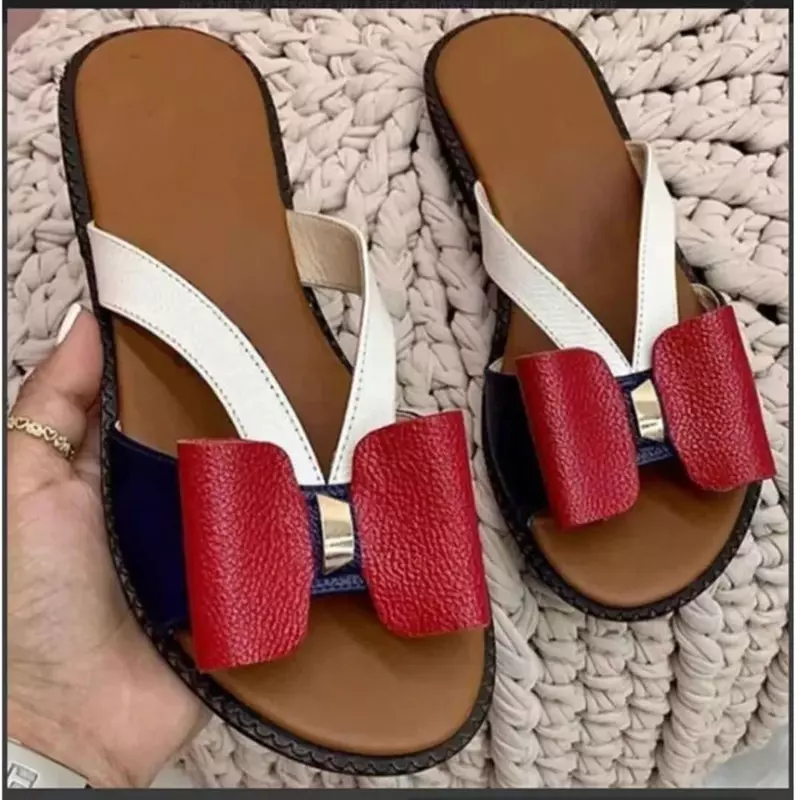 Shoes Summer Slippers Women Butterfly-Knot Designer Sandals Lady Slides Women Flats Luxury Shoes Woman Chanclas Zapatos De Mujer