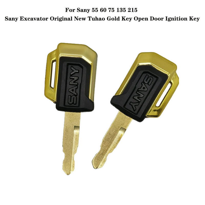 Untuk Sany 55 60 75 135 215 Sany Excavator asli baru kunci emas Tuhao kunci pengapian pintu terbuka