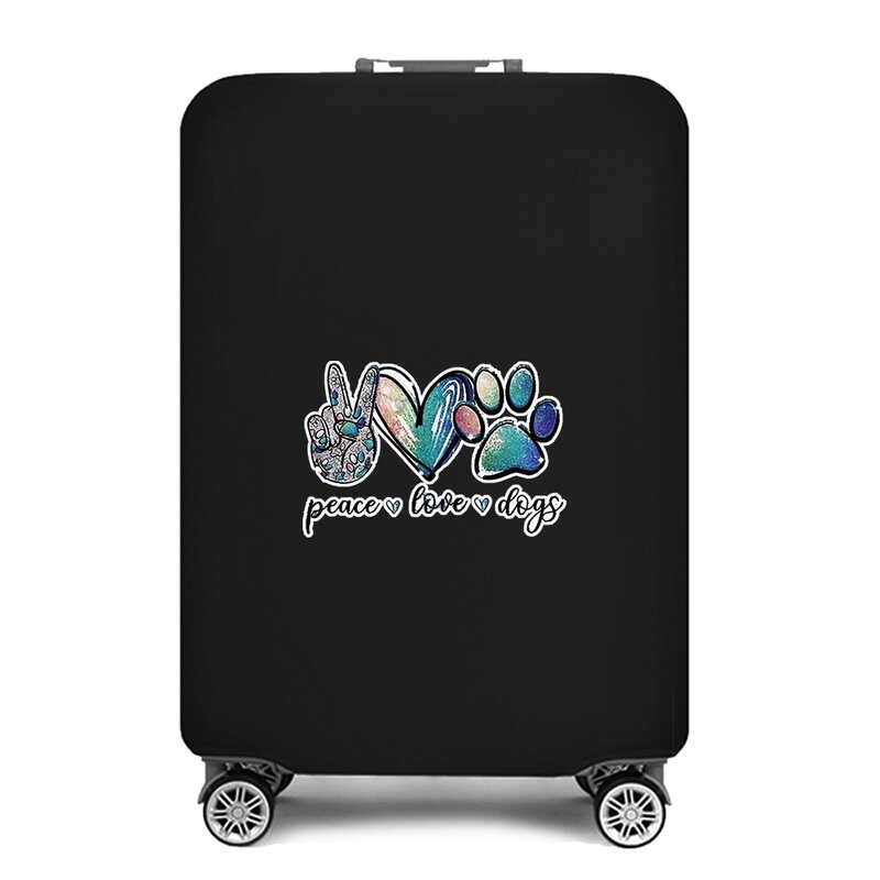 Juste de protection élastique pour valise de voyage, étui à bagages, housse anti-poussière imprimée d'empreintes de pas, accessoires de voyage, applicable à la valise 18-28