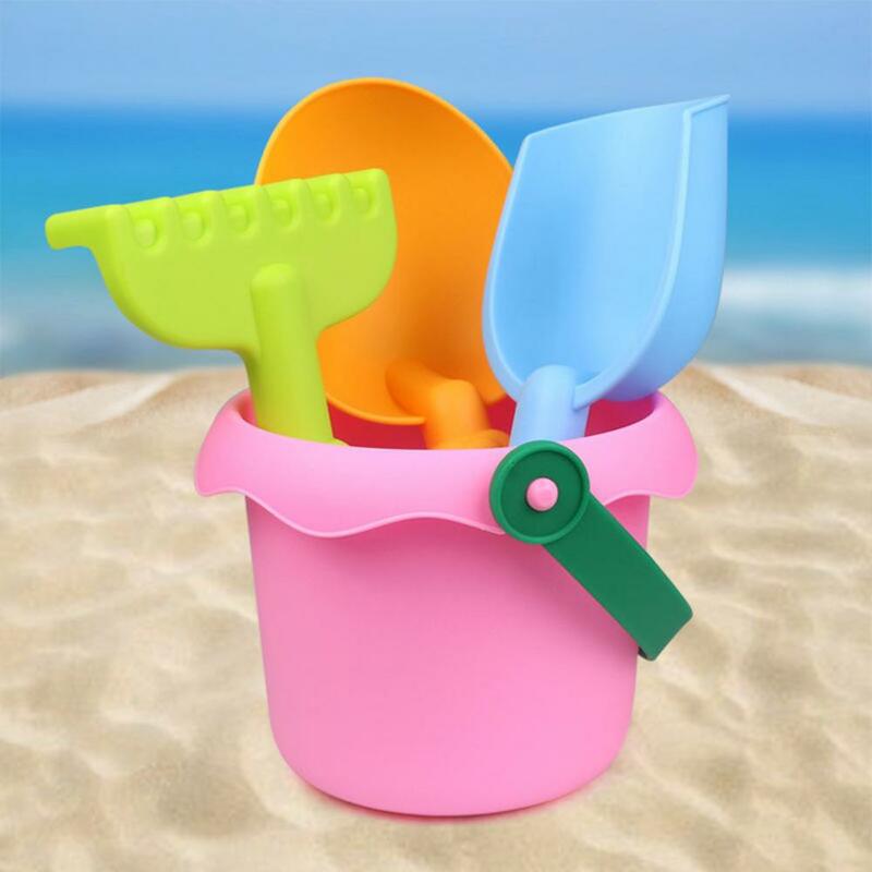 Useful Kid Beach Toys Fun Comfortable Grip Sand Digging Tools with Bucket  Lightweight Baby Beach Toys Gift