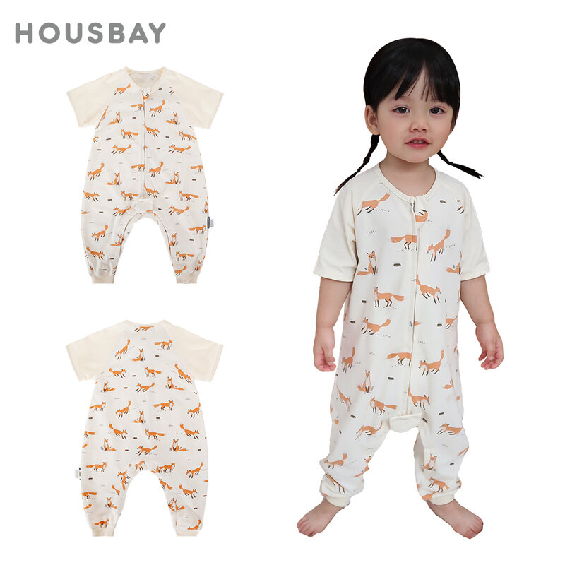 Спальный мешок для младенцев 1-4 лет, тонкая детская одежда для сна с коротким рукавом, Легкая смена подгузников, спальный мешок для младенцев