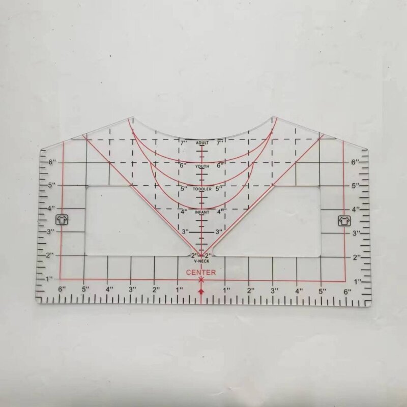 T-Shirt Alignment Ruler T-Shirt Ruler Guide Tool, T-Shirt Alignment Tool for Vinyl Placement and Sublimation Heat Press Dropship