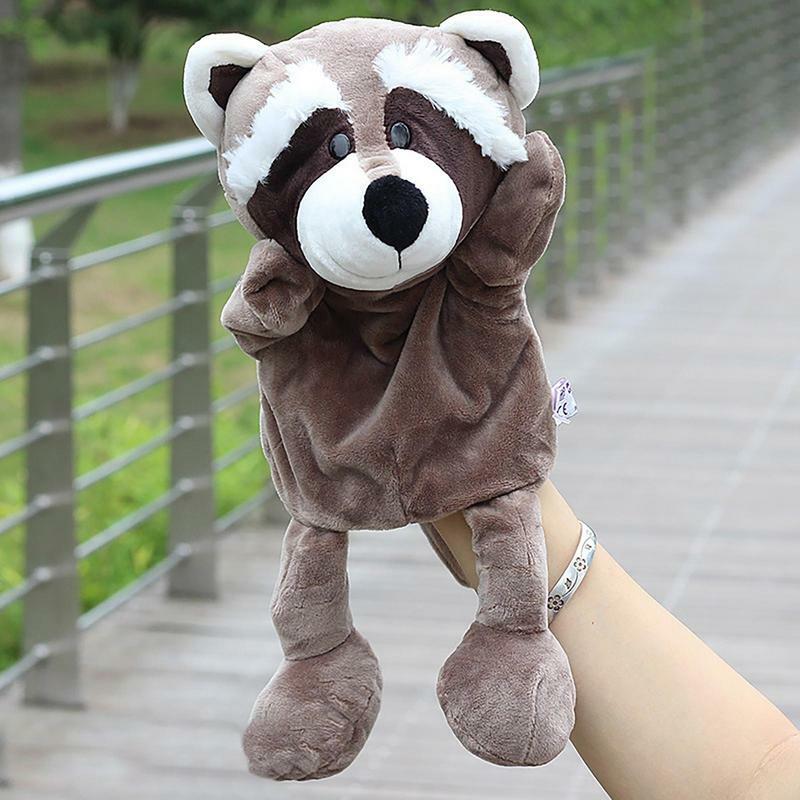 30cm Animal Hand Puppets Cute Puppet Plush Toy With Open Movable Mouth Soft Cartoon Puppet For Interactive Storytelling