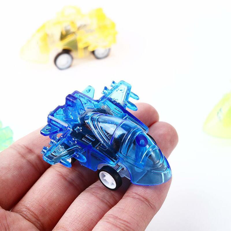 Plastica trasparente classico Mini regali regalo di compleanno aereo aereo giocattoli aereo giocattolo tirare indietro aereo veicoli giocattolo