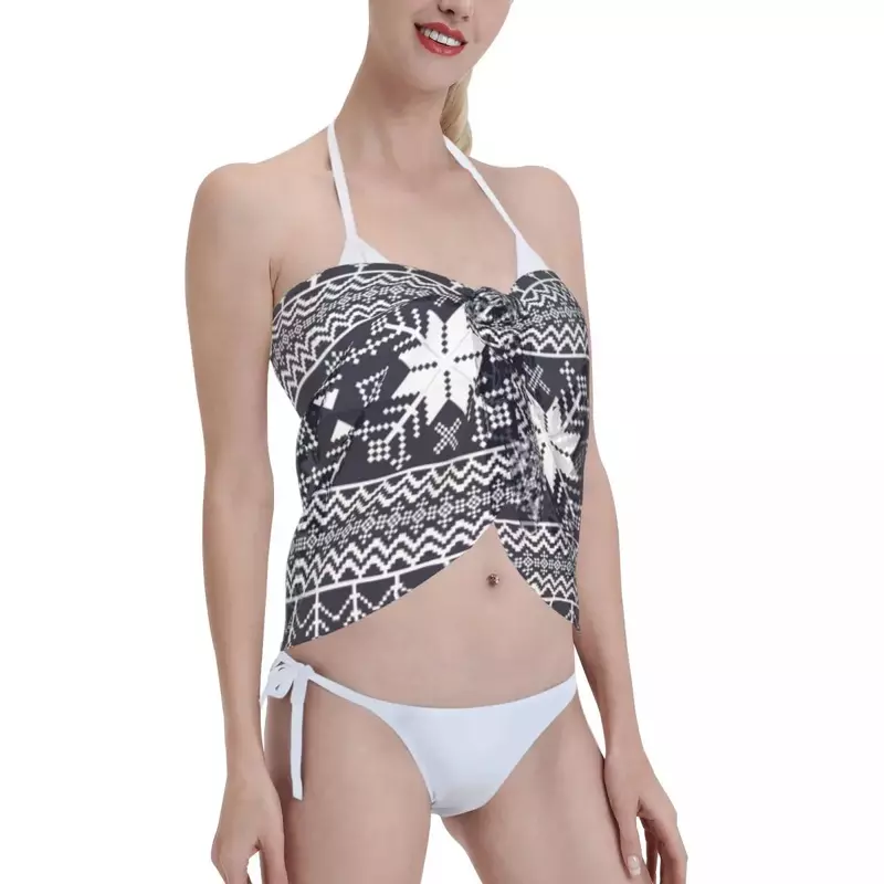 Cache maillot de bain sexy pour femmes, motif géométrique, style boho, Industries ong, jupe de plage