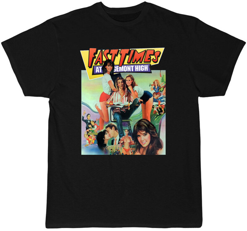 T-shirt alta para 80's Teen, Fast Times em Ridgemont, Classic Poster Art, Novo