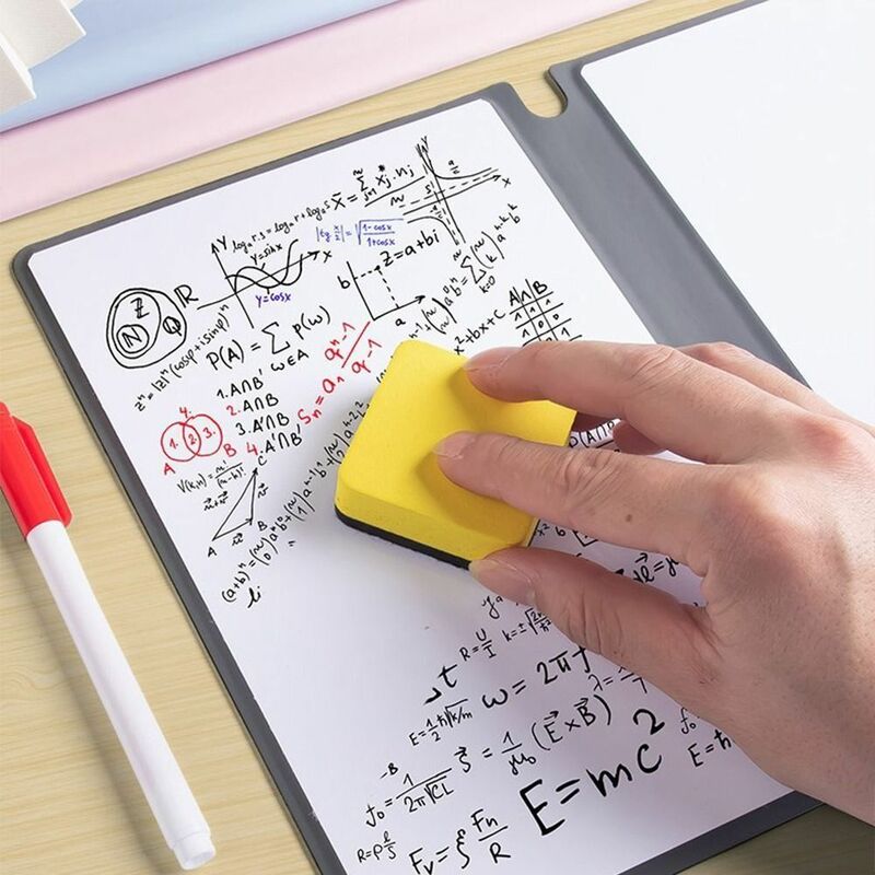 A4/A5 Set papan tulis Notebook dengan pena papan tulis Erasing kain kulit Memo Pad perencana mingguan portabel Notebook kantor