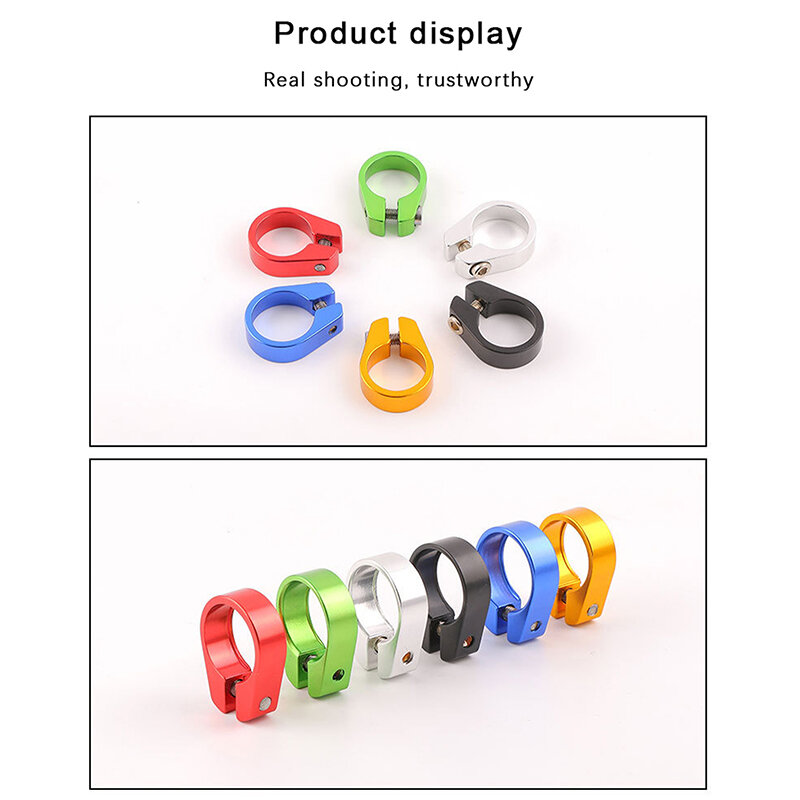 Mountain Bike Seat Pipe Clamp 31.8 34.9 Screw Hollow Bicycle Seat Pipe Clamp Aluminum Alloy