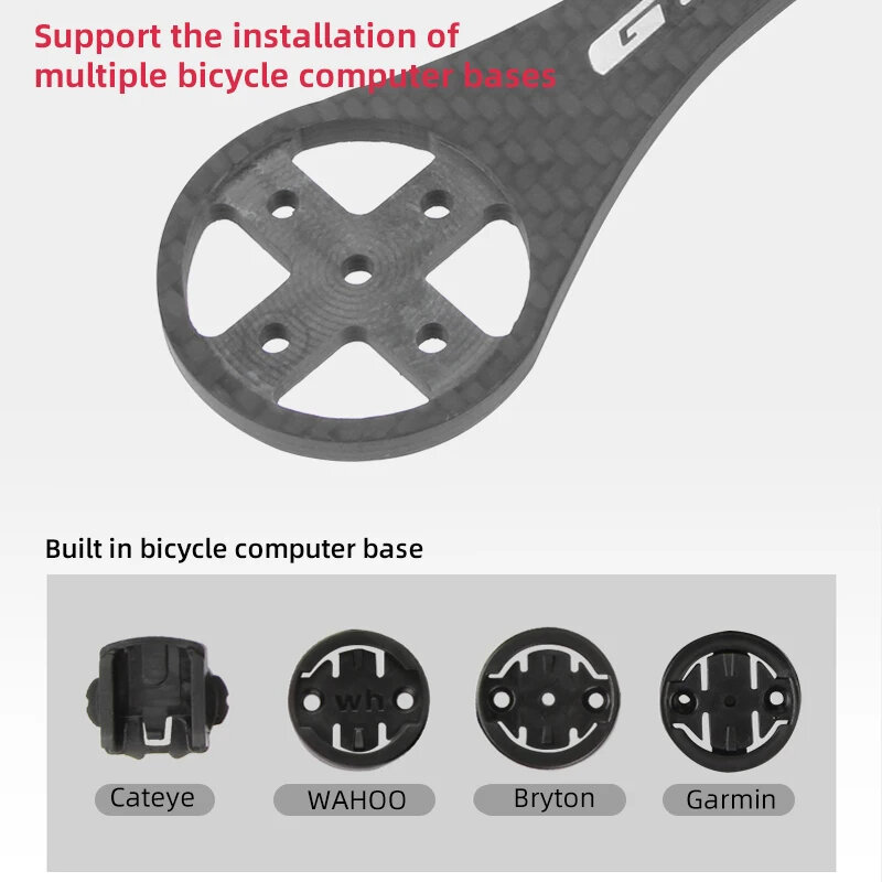 GUB-Soporte multifunción para ordenador de bicicleta, accesorio de fibra de carbono 3K, ultraligero, para cronómetro de bicicleta de carretera, para Garmin Brompton Wahoo Cateye