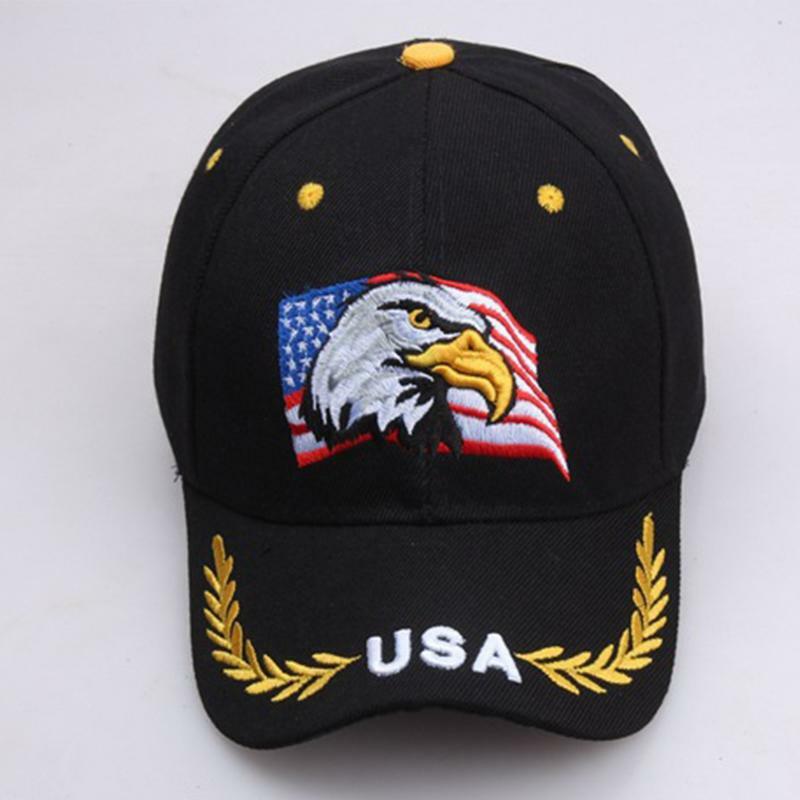 Trucker Caps For Men Breathable Cool Men Baseball Caps Reusable Outdoor Sports Caps Patriotic Embroidered Sunscreen Hats For