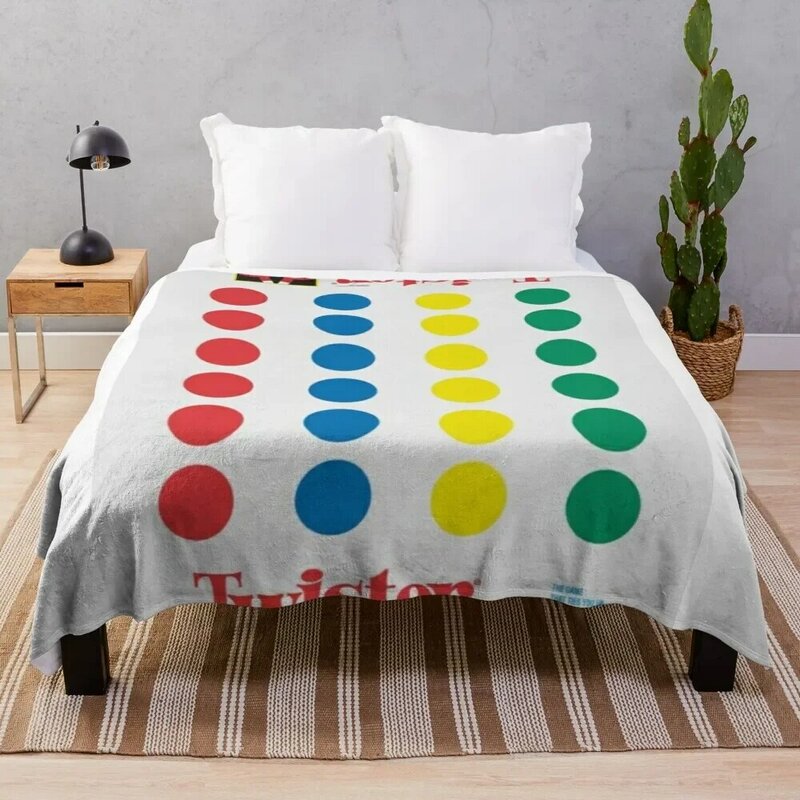 O Twister Game Throw Cobertor para Sofá, Cobertor xadrez fino, Presente personalizado, Cobertores de cama