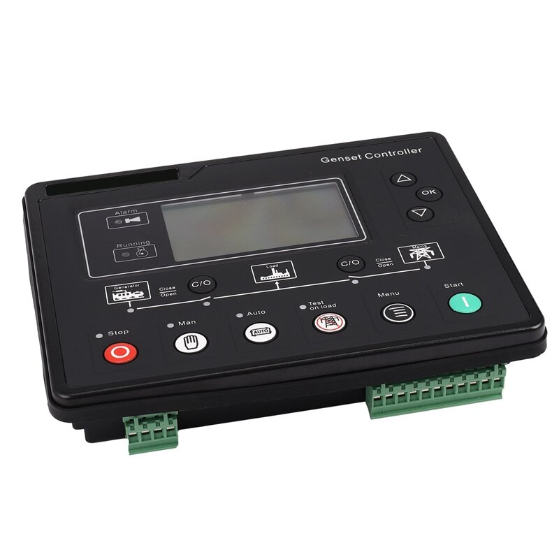 Controlador de grupo electrógeno LCD, caja de Control Ats, Panel de carga de Terminal, pieza 6120, 6120U AMF, 2 uds.