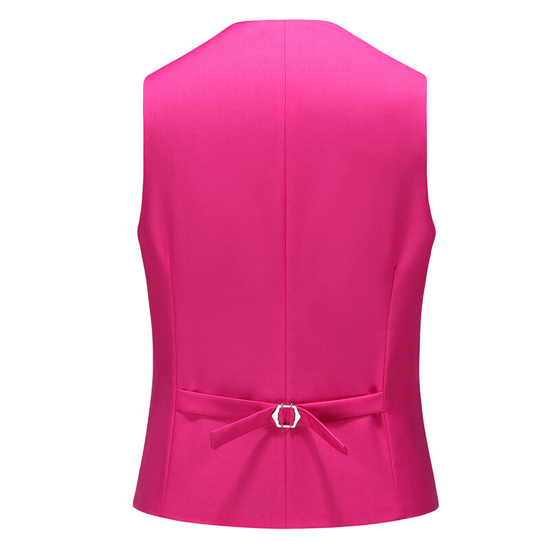 New Brand Clothing Men's Business Casual Suit Vest/Men's Gentleman Banquet Wedding 17 Solid Color Vest S-6XL