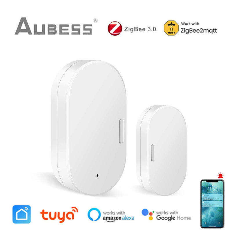 Tuya Smart Zigbee Deur Sensor Deur Open/Gesloten Detector Home Alarm Security Bescherming Smart Leven Controle Via Alexa Google thuis