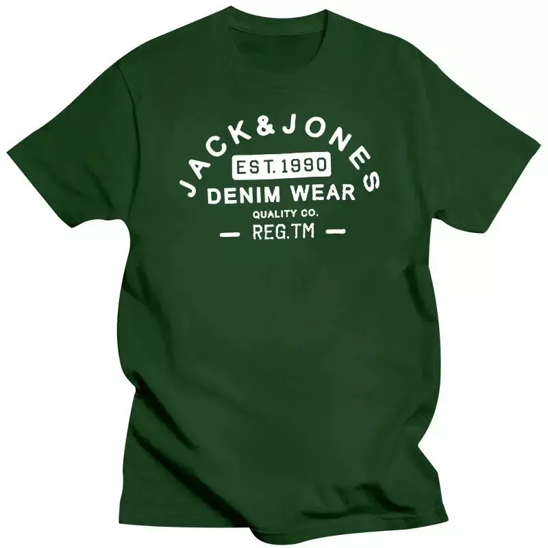Jack Jones Essentials T-Shirt pour Homme, Logo Imprimé, Coupe Slim, Tee-shirt en Coton, Jeans JGuitar