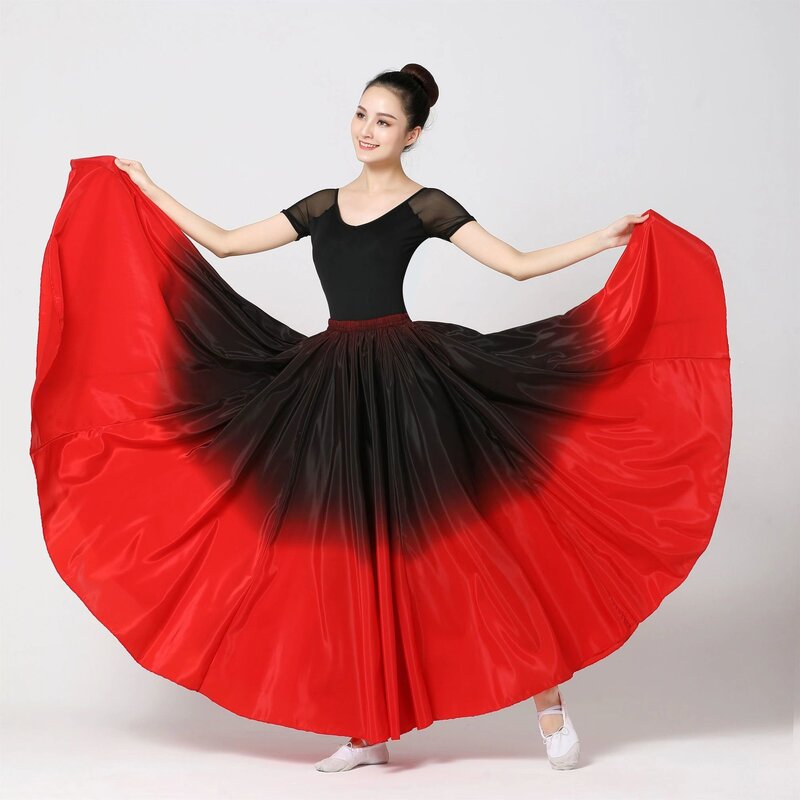 Vestidos de Performer Spanish Flamenco Dance para Mulher, Performance de Palco, Saias Dançando, 360 °, 512 °, 720 °
