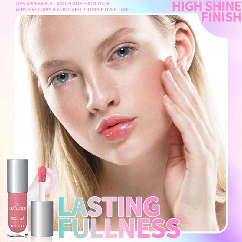 Lip Gloss Plumper Maquiagem, Hidratante Não Adesivo, Brilhante Tint Glitter Primer, Lip Balm Cuidados, Sexy Água Cosméticos