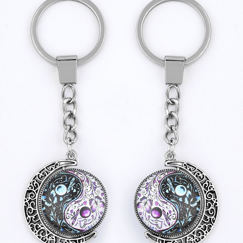 Porte-clés papillon Yin Composer, porte-clés chapelle Tai, pendentif anneau de pierres précieuses chinoises, artisanat de voiture