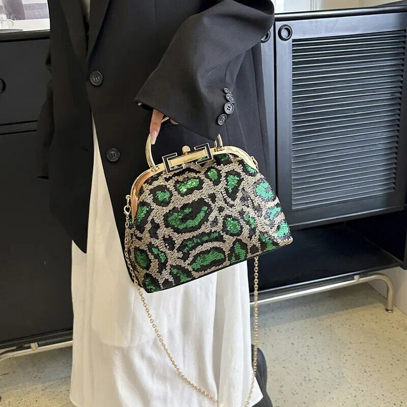 Female Kawaii Tote Bag 2024 Spring PU Leather Fashion Women's Designer Handbag Luxury Brand Chain Blue Shoulder Crossbody Bags