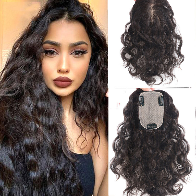 2023 New Natural 12"-20" Free Style New Injection Hair Topper for Women Natural Human Hair European Remy Hair Silk Base Toupee