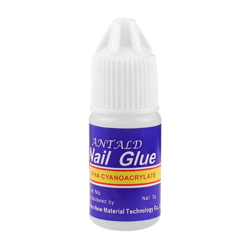 3g ANTALD Nail Drill Glue Helpful with Brush Nail Sticky Glue Reinforce Rhinestone Nail Drill Glue for Female