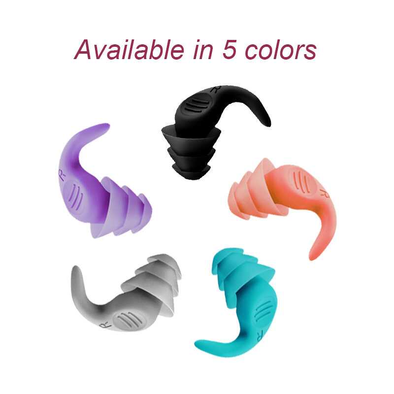 Tapones de silicona antirruido para los oídos, filtro impermeable para natación, para dormir, buceo, suaves y cómodos, acústicos