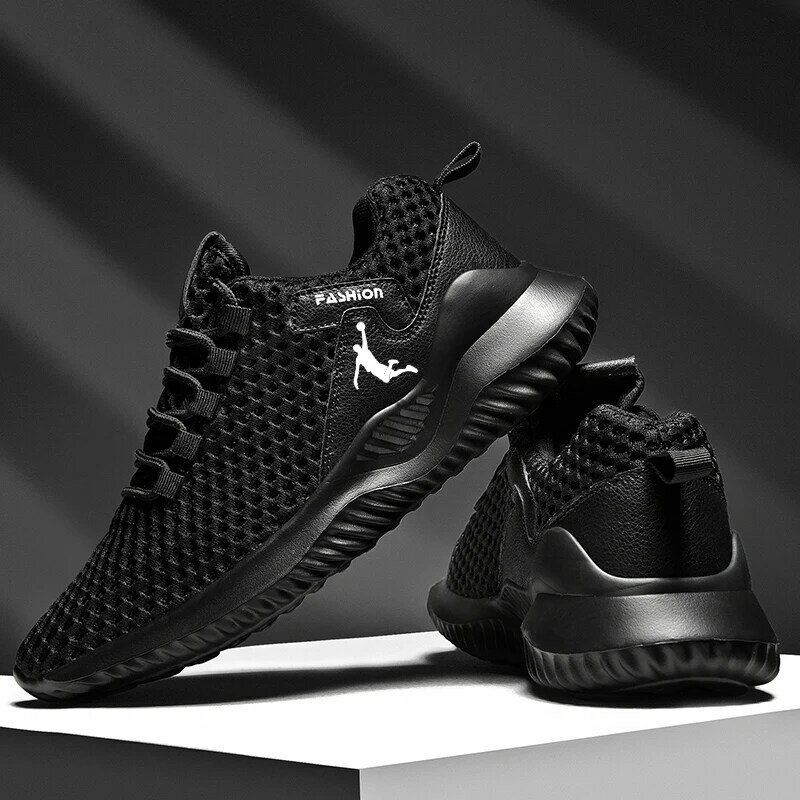 YRZL Professional Running Shoes for Men Lightweight Men's Designer Mesh Sneakers Lace-Up Soft Male Outdoor Sports Tennis Shoe