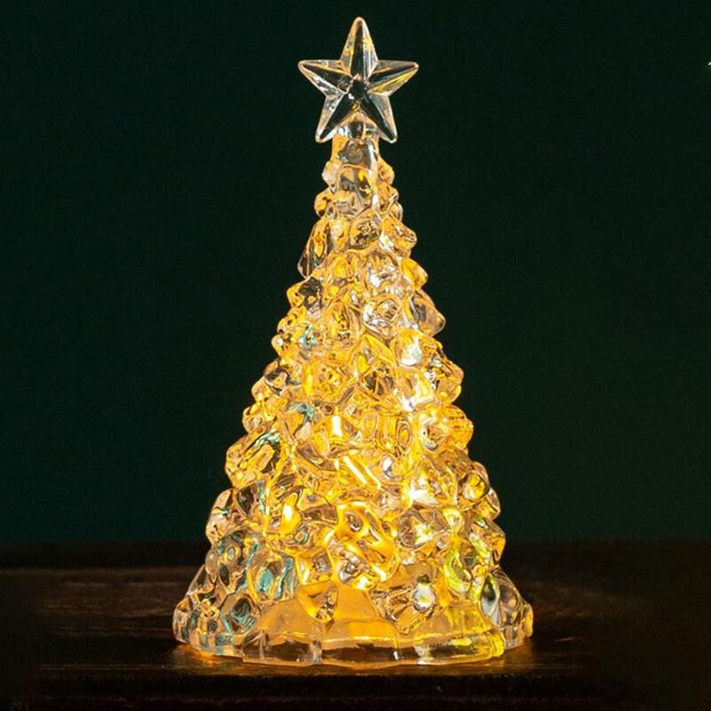 Luz noturna temática de Natal a pilhas, decoração de árvore atrativa e durável para casa e restaurante
