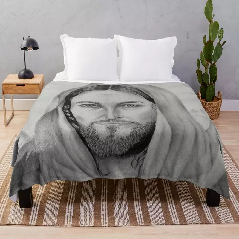 Плед Иисуса Властелина, покрывала для кровати, тепловые пляжные одеяла