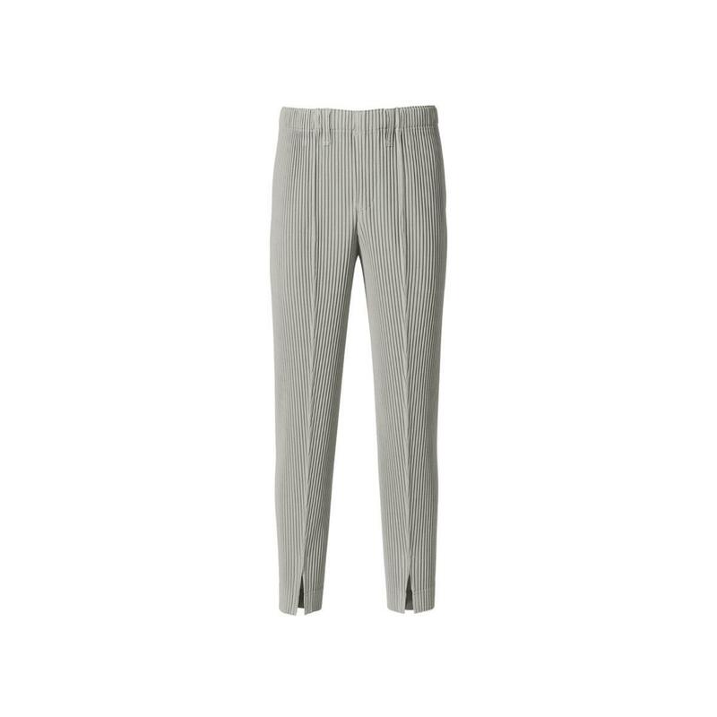 Miyake Pleated Original Men's Slit Pants Drape 2024 Spring and Summer Casual Loose Large Size Straight Pants Pants Japanese