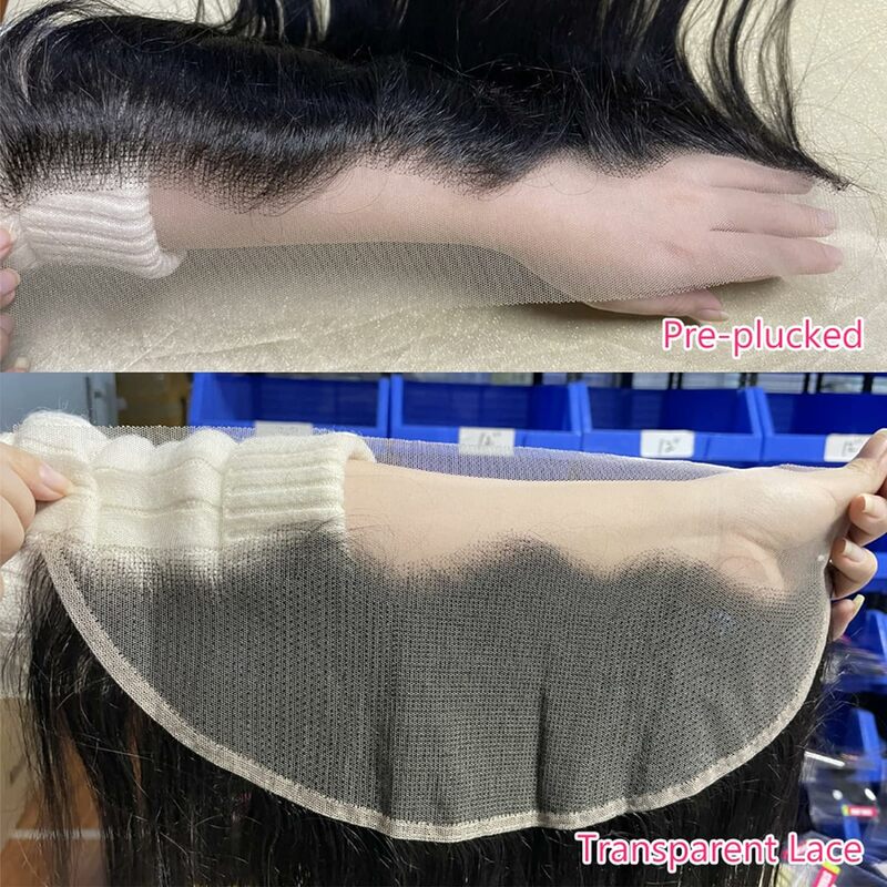 Ulrica-Extensiones frontales de encaje 13x6 para mujer, cabello humano liso, prearrancado, Color Natural, HD 13x6