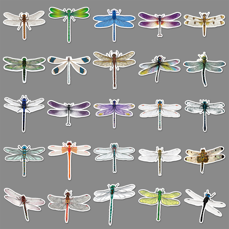 50Pcs Cartoon Dragonfly Series Graffiti Stickers adatto per caschi per Laptop decorazione Desktop adesivi fai da te giocattoli all'ingrosso