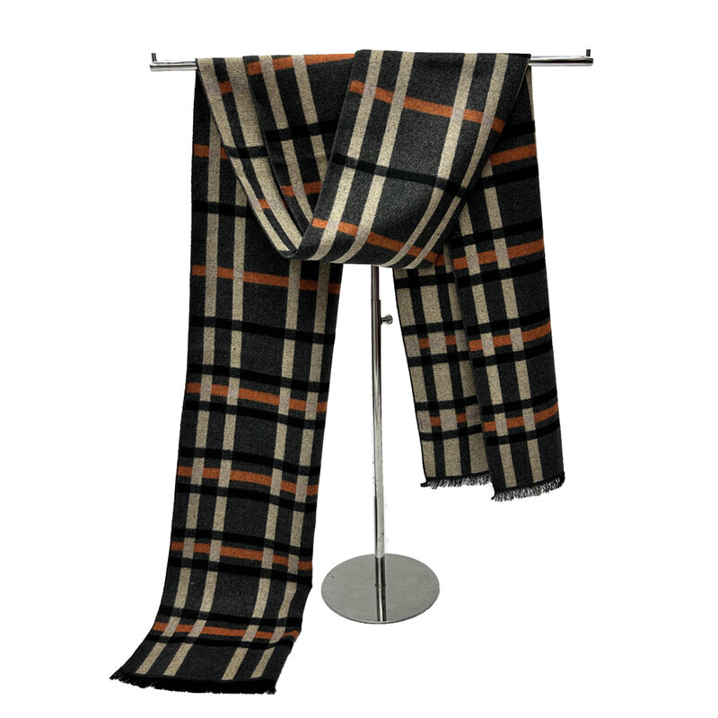 Stripe Knit Neckerchief para homens, manter lenço quente, patchwork wrap, xale de negócios, designer de moda casual, inverno, atacado