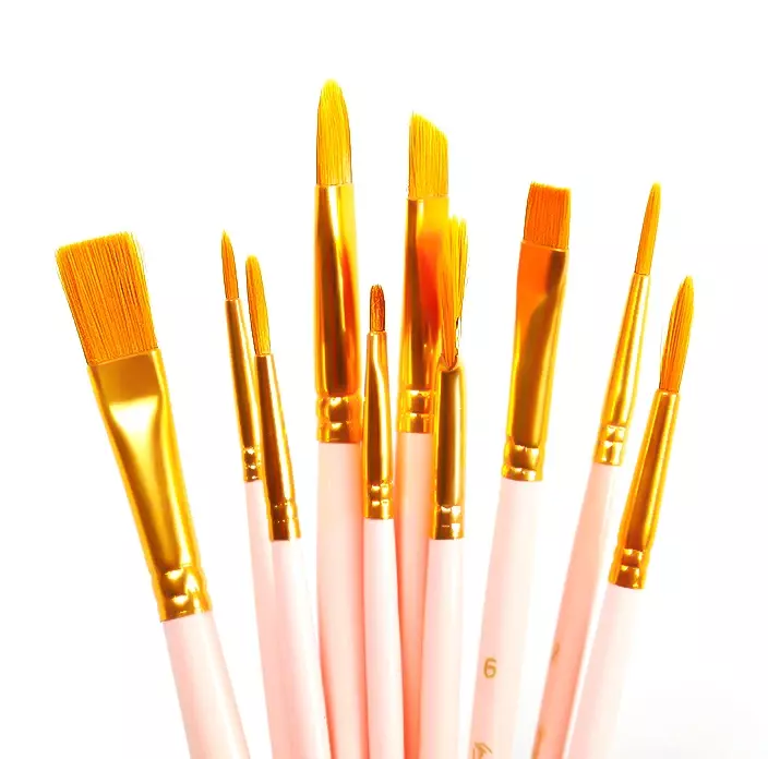 6/10pcs set Watercolor Gouache Painting Pen Nylon Hair Paint Brush Set Drawing Art Supplies