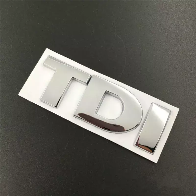 Stiker lencana Emblem huruf TDI logam 3D untuk VW Golf 4 5 6 7 JETTA PASSAT MK2 MK4 MK5 MK6 MK7