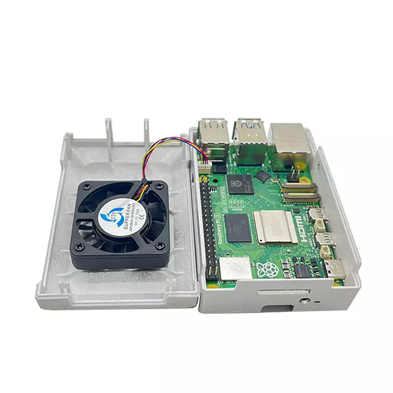 Kit Raspberry Pi 5 d'origine, 4 Go, 8 Go de RAM, ventilateur de boîtier en option, alimentation PD 27W, module RTC pour RPI 5