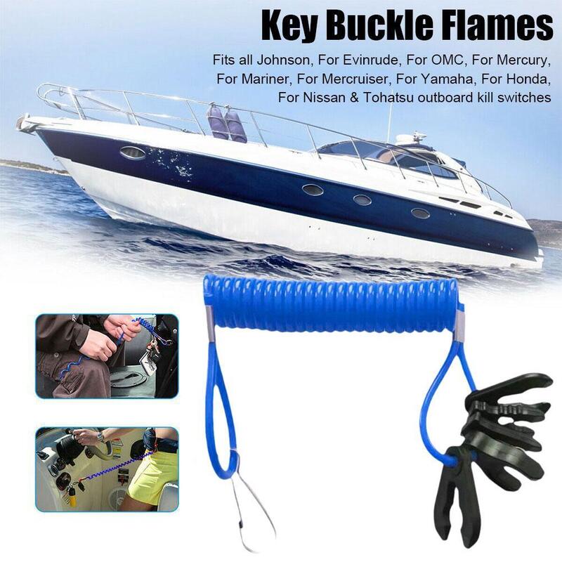Keychain Style Flameout Rope Outboard Motor Kill Switch Lanyard Universal 7 Keys Keychain Style Flameout Rope Fits All Johnson