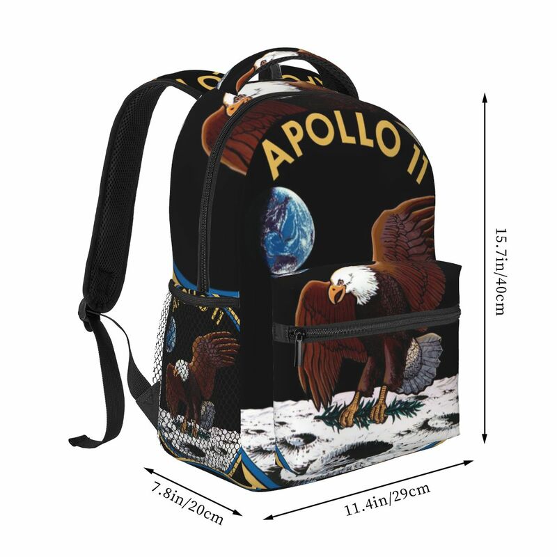 USA Apollo 11-Sac à Dos Décontracté Unisexe pour Étudiant, Voyage, Loisirs, Ordinateur