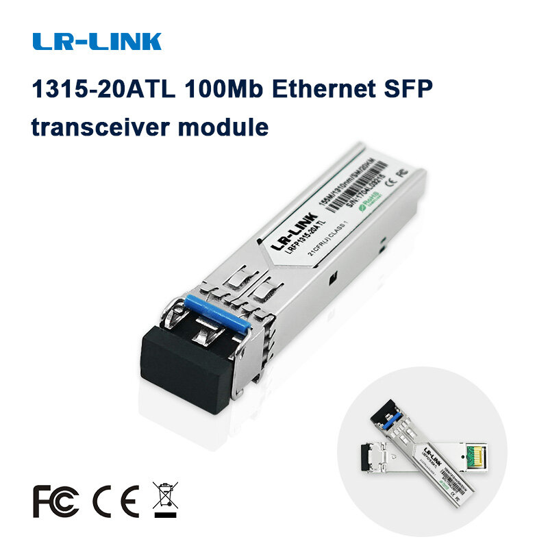 LR-LINK 1315-20ATL 100Mb Ethernet SFP Transceiver Module 100FX DDM SMF Module 1310nm