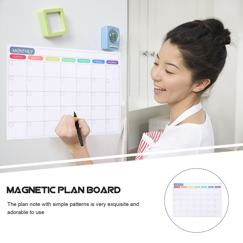 Magnetic Dry Erase Calendar Fridge Planning White Board Monthly Whiteboard