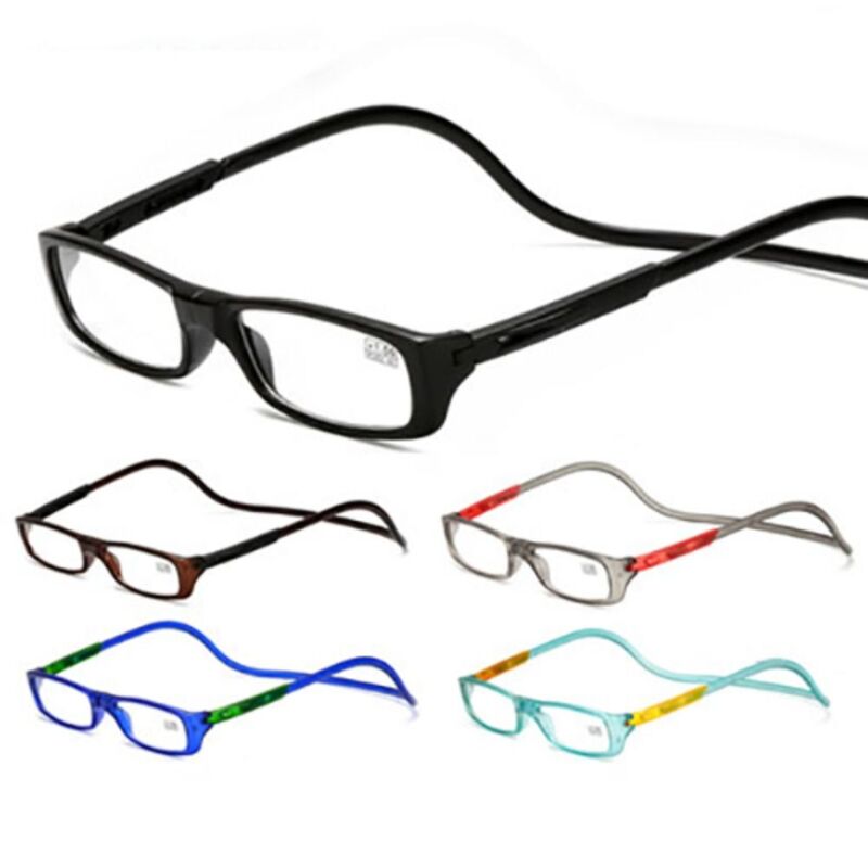 Магнитные очки для чтения, элегантные Удобные складные очки с лямкой на шее для дальнозоркости, портативная защита глаз, ультратонкая оправа для мужчин и женщин