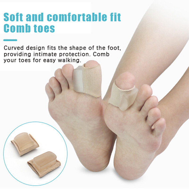 1pcs Silicone Gel Big Toe One Hole Thumb Valgus Toe Separator Foot Fingers Protector Corrector Pedicure Foot Care Tool