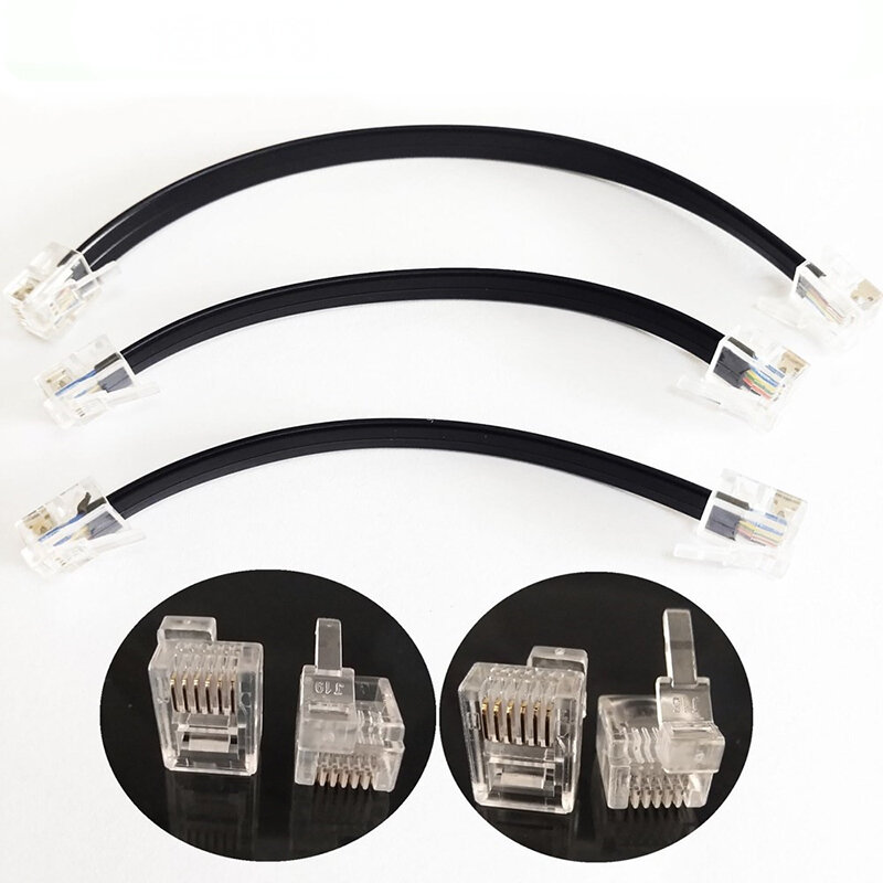EV3 데이터 라인 크리스탈 커넥터 케이블 센서 모터 빌딩 블록 모델 부품, MOC NXT EV3 로봇 45544 9898 적합, 로트당 10 개
