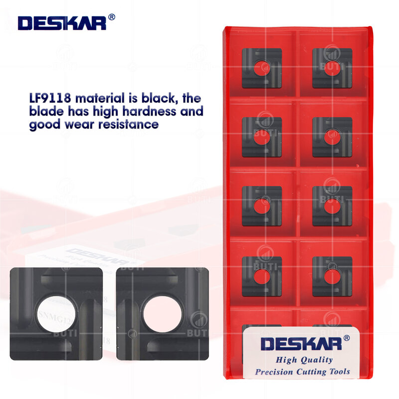 DESKAR SNMG120408R-S L-S TM LF9118 선삭 공구, 카바이드 인서트, CNC 선반 절단 날, 강철 부품에 적합, 100% 정품