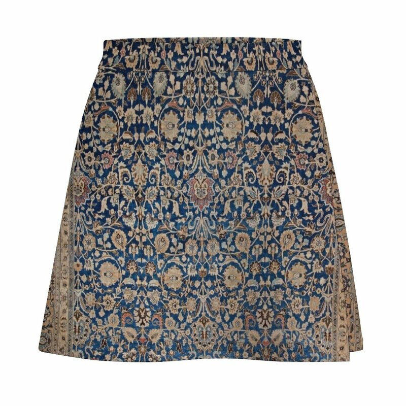 Tapete persa antigo Tabriz mini-saia estampada, saias de verão, kawaii, estilo coreano