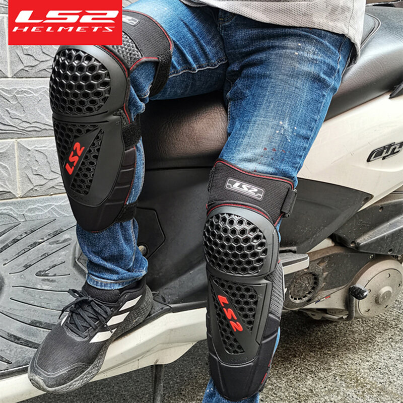 LS2 bantalan lutut sepeda motor, aksesori sepeda motor pelindung siku Motocross balap MTB pelindung siku berkendara Moto Joelheira